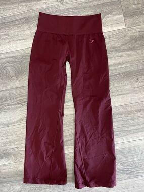 Gymshark Kids Burgundy Wide-Leg Leggings